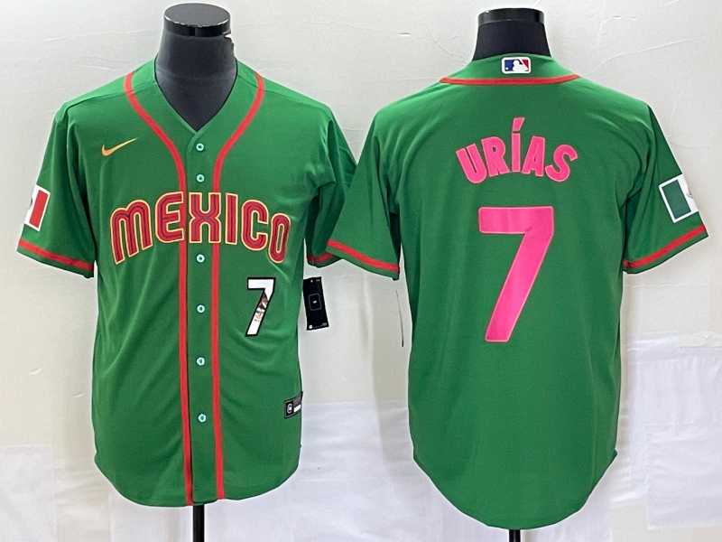 Men's Mexico Baseball #7 Julio Urias Number 2023 Green World Classic Stitched Jersey7,We sell and wholesale Men's Mexico Baseball #7 Julio Urias Number 2023 Green World Classic Stitched Jersey7 on line form chian!